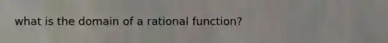 what is the domain of a rational function?