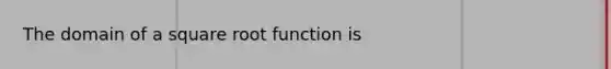 The domain of a square root function is