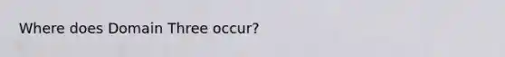 Where does Domain Three occur?