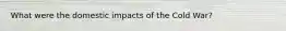 What were the domestic impacts of the Cold War?