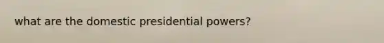 what are the domestic presidential powers?