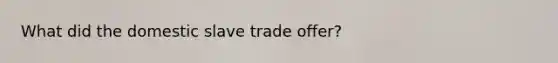 What did the domestic slave trade offer?