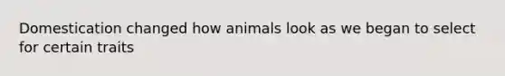 Domestication changed how animals look as we began to select for certain traits