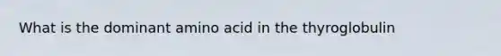 What is the dominant amino acid in the thyroglobulin