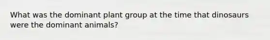 What was the dominant plant group at the time that dinosaurs were the dominant animals?