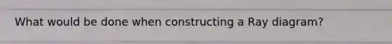 What would be done when constructing a Ray diagram?