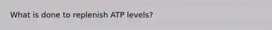 What is done to replenish ATP levels?