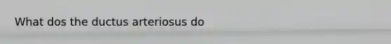 What dos the ductus arteriosus do