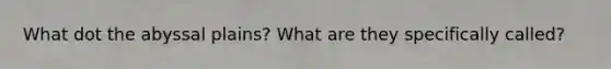 What dot the abyssal plains? What are they specifically called?