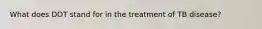 What does DOT stand for in the treatment of TB disease?