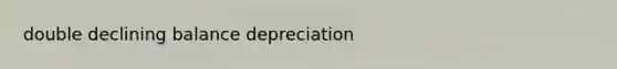 double declining balance depreciation