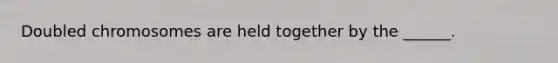 Doubled chromosomes are held together by the ______.