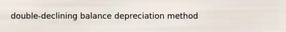 double-declining balance depreciation method