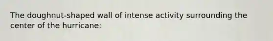 The doughnut-shaped wall of intense activity surrounding the center of the hurricane: