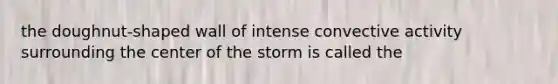 the doughnut-shaped wall of intense convective activity surrounding the center of the storm is called the