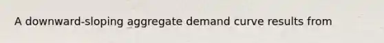A downward-sloping aggregate demand curve results from