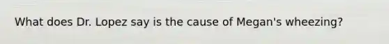 What does Dr. Lopez say is the cause of Megan's wheezing?