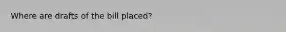 Where are drafts of the bill placed?