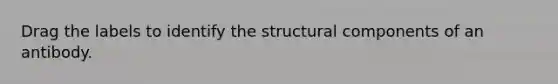 Drag the labels to identify the structural components of an antibody.