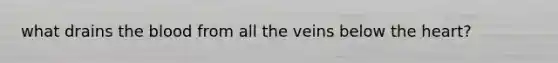 what drains the blood from all the veins below the heart?