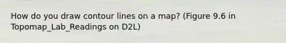 How do you draw contour lines on a map? (Figure 9.6 in Topomap_Lab_Readings on D2L)
