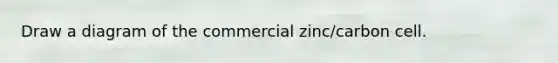 Draw a diagram of the commercial zinc/carbon cell.