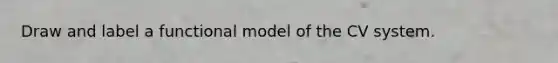 Draw and label a functional model of the CV system.