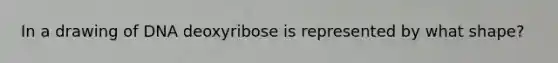 In a drawing of DNA deoxyribose is represented by what shape?