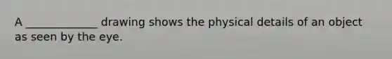 A _____________ drawing shows the physical details of an object as seen by the eye.