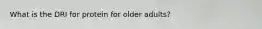 What is the DRI for protein for older adults?