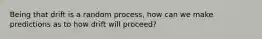 Being that drift is a random process, how can we make predictions as to how drift will proceed?