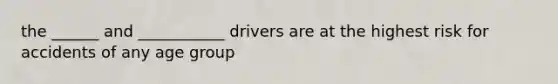 the ______ and ___________ drivers are at the highest risk for accidents of any age group