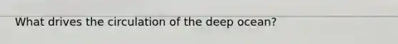 What drives the circulation of the deep ocean?