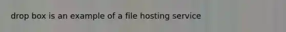 drop box is an example of a file hosting service