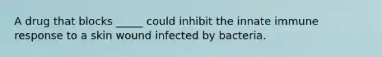 A drug that blocks _____ could inhibit the innate immune response to a skin wound infected by bacteria.