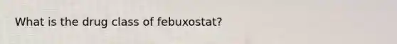 What is the drug class of febuxostat?