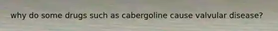 why do some drugs such as cabergoline cause valvular disease?