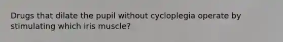 Drugs that dilate the pupil without cycloplegia operate by stimulating which iris muscle?