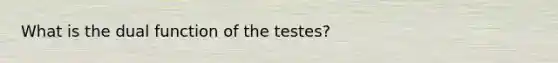 What is the dual function of the testes?