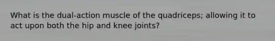 What is the dual-action muscle of the quadriceps; allowing it to act upon both the hip and knee joints?