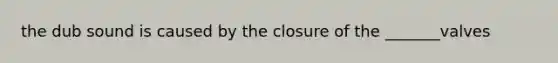 the dub sound is caused by the closure of the _______valves