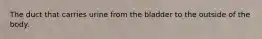 The duct that carries urine from the bladder to the outside of the body.