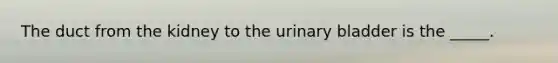 The duct from the kidney to the urinary bladder is the _____.