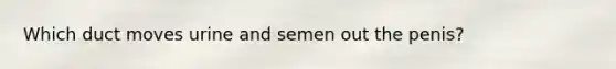 Which duct moves urine and semen out the penis?