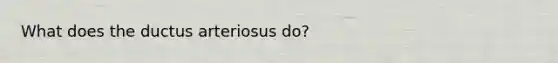 What does the ductus arteriosus do?