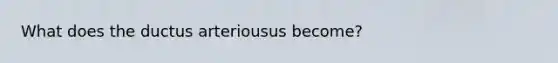 What does the ductus arteriousus become?