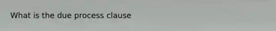 What is the due process clause