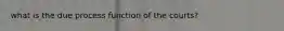 what is the due process function of the courts?