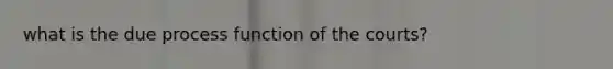 what is the due process function of the courts?