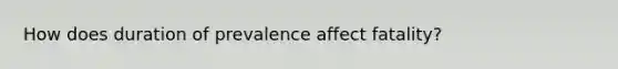 How does duration of prevalence affect fatality?